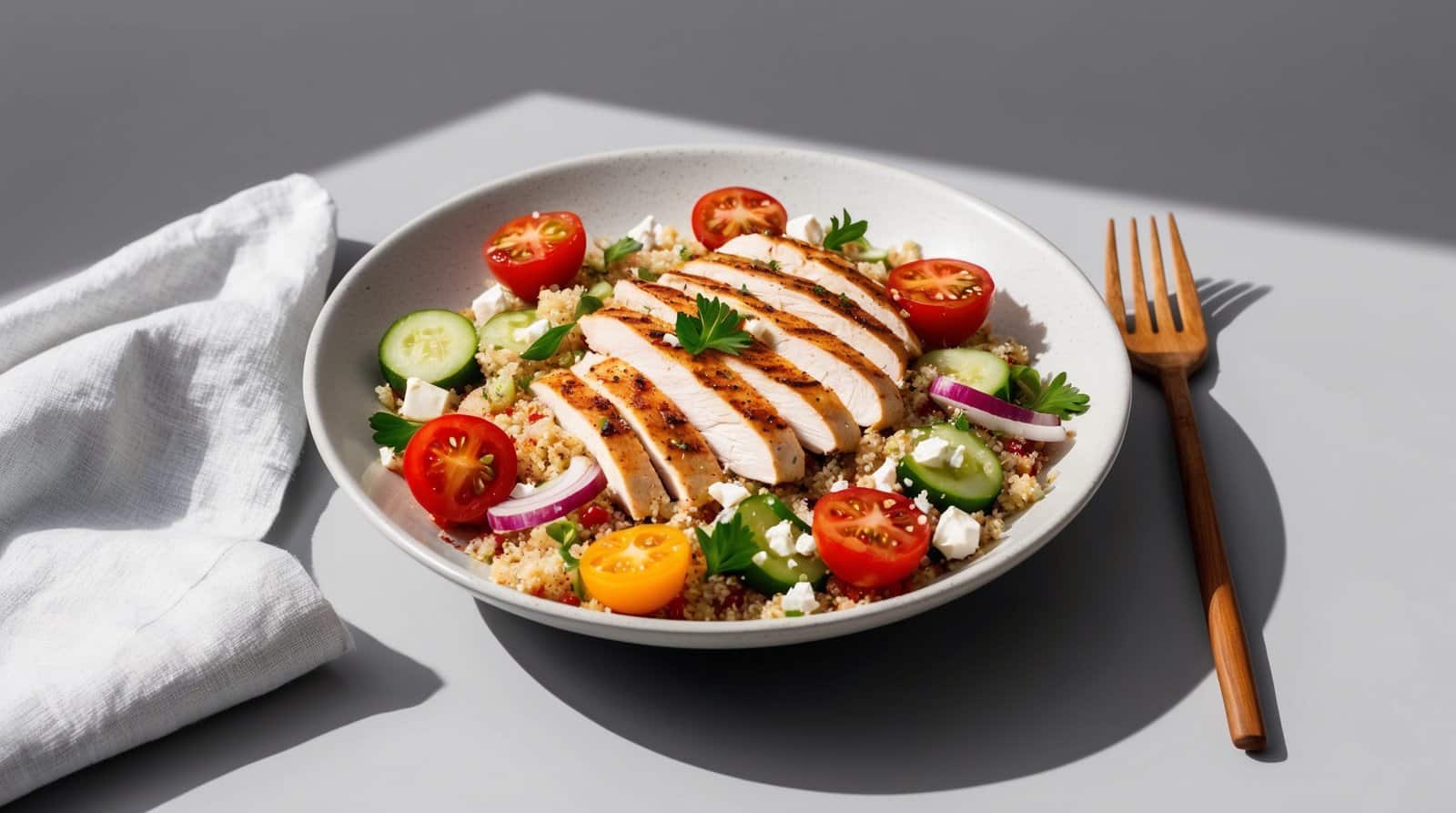 Nutritious Quinoa Salad with Grilled Chicken | ReallyEats