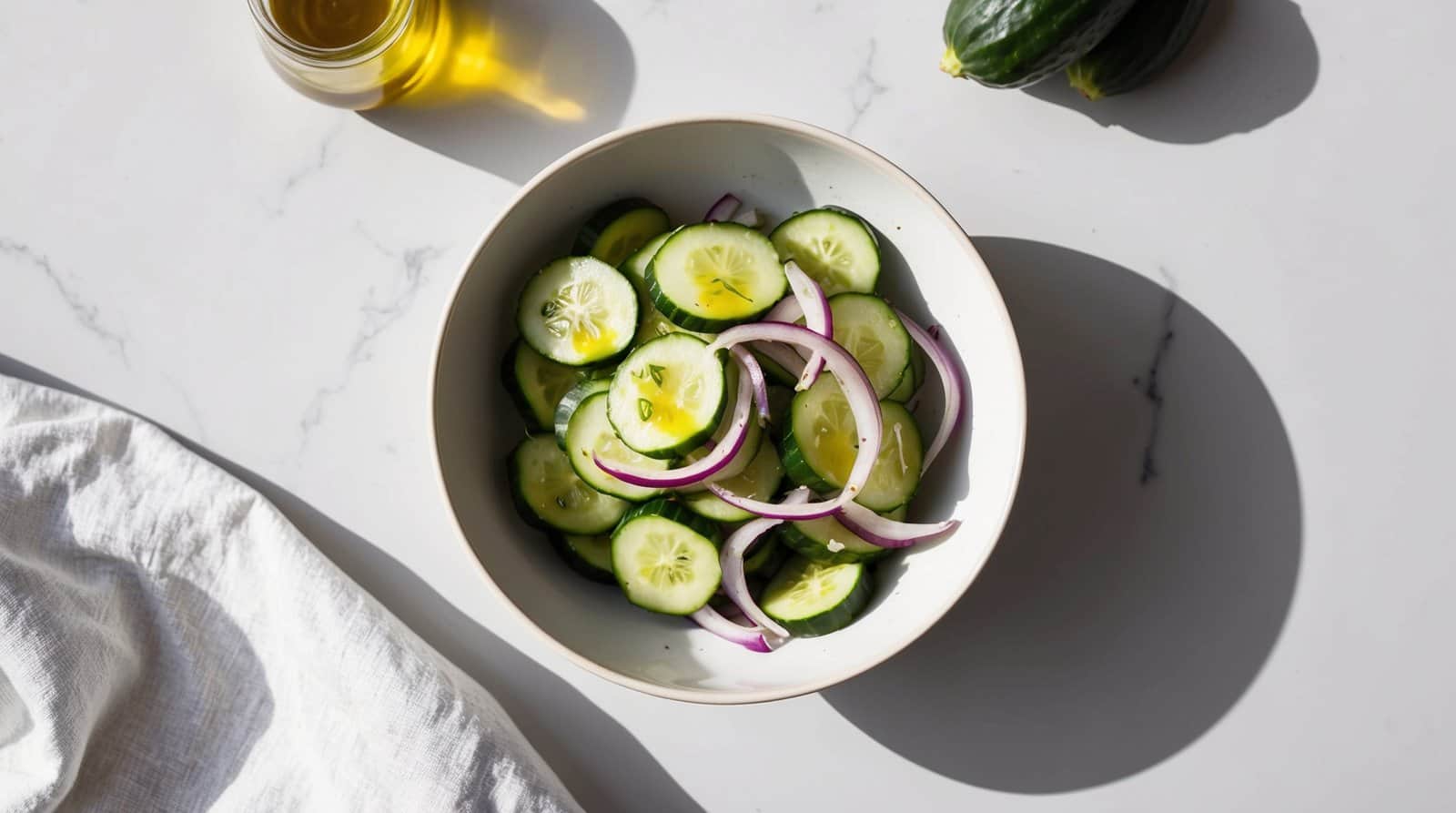 Refreshing Cucumber Salad with Pumpkin Seed Oil