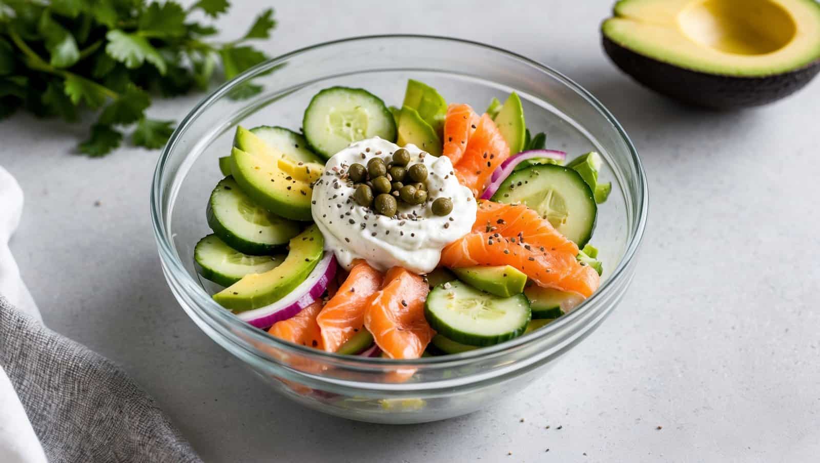 Avocado Salmon Cucumber Salad Recipe | ReallyEats